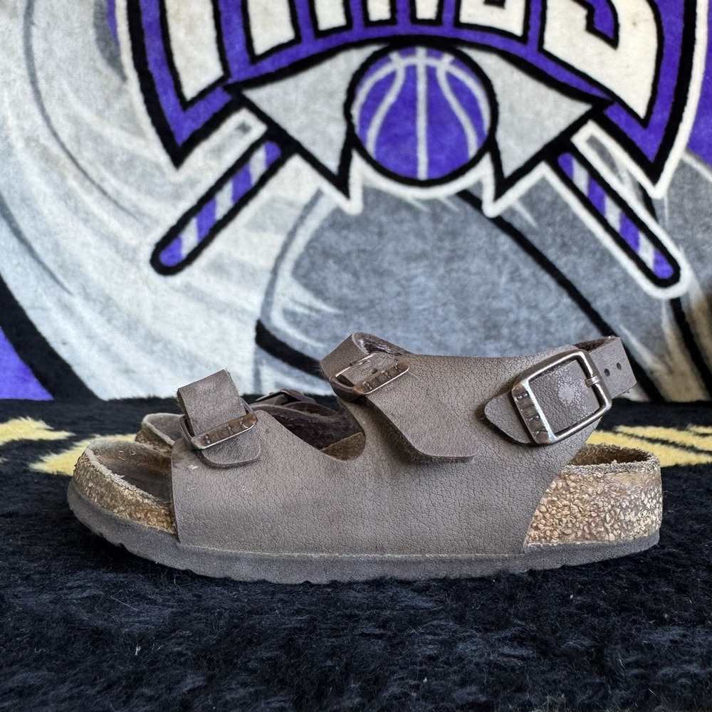 Size 25/7C - Birkenstock Sandals Kids Brown Strappy Cork Buckle Shoes Germany